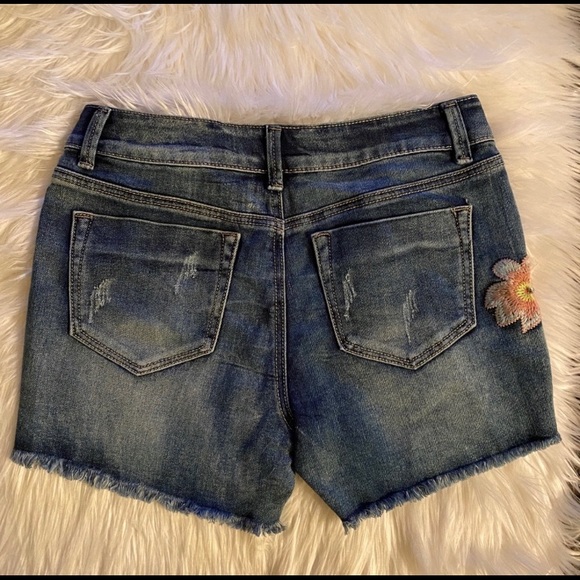 Rocks & Indigo Embroidered Denim Shorts - Picture 4 of 5